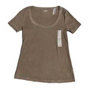 Old Navy Scoop Neck Dark Brown Shirt